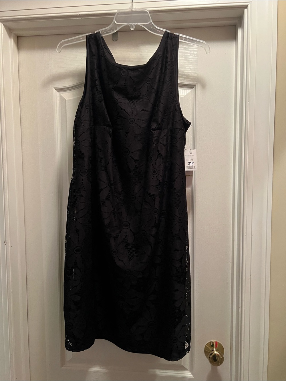 madison leigh Black Floral Eyelet Sleeveless Mini Dress